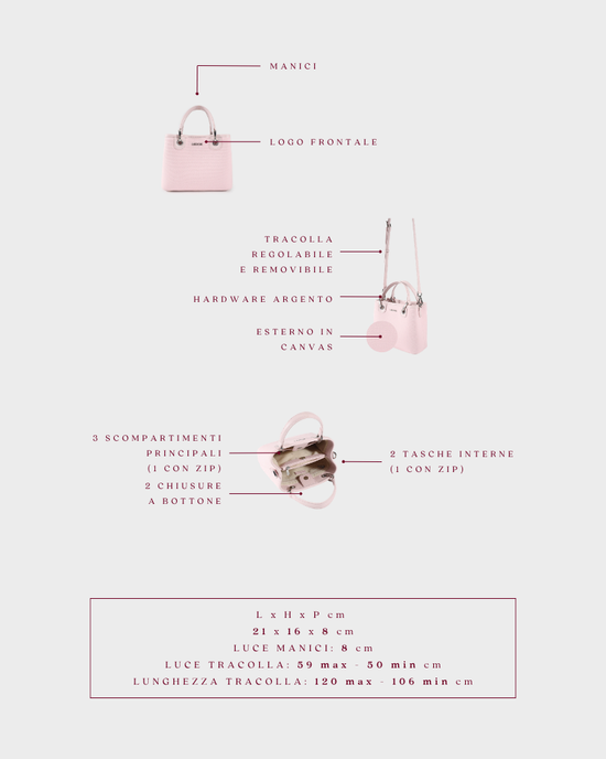 Borsa a mano MARGOT SMALL 30.05 LE - BRIGHT PINK - PREVENDITA