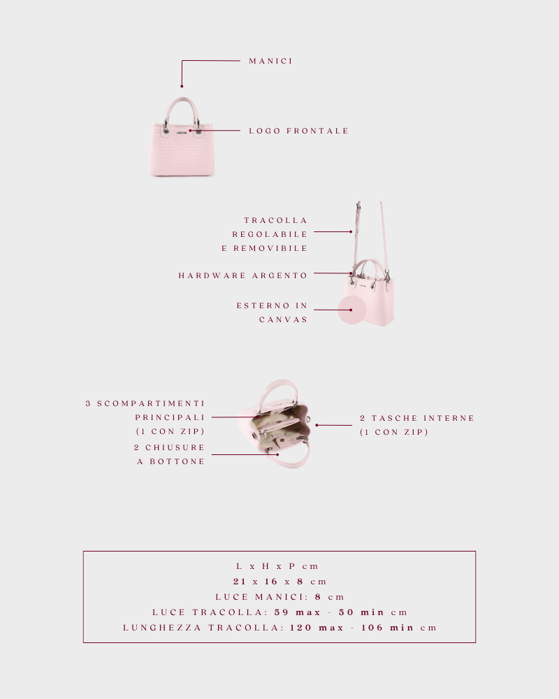 Bolso de mano MARGOT SMALL 30.05 LE - ROSA BRILLANTE - PREVENTA