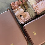 Maleta trolley brillante de 4 ruedas - ROSA