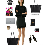 MELISSA BIG Shoulder Bag - BLACK SILVER