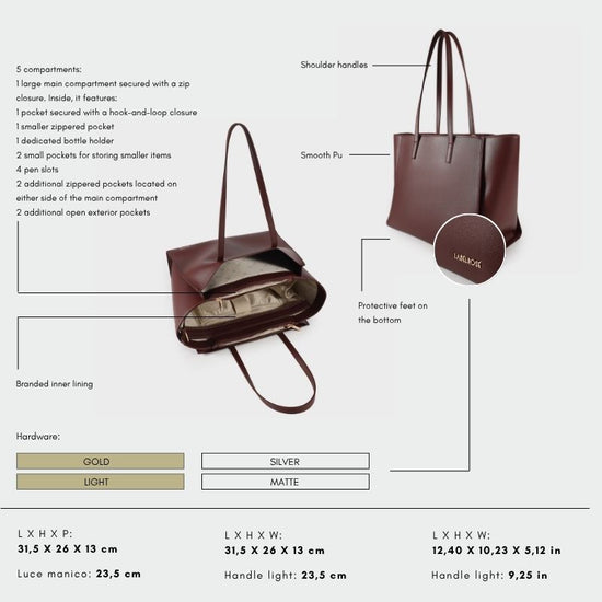 Shoulder bag MELISSA BIG - BURGUNDY