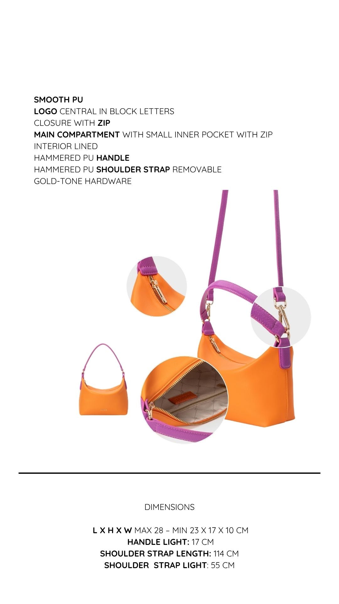 Borsa a spalla JUDITH 2.0 - ORANGE