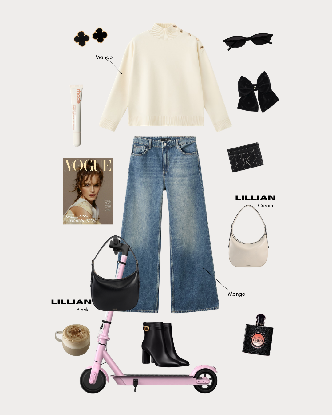 Borsa a spalla LILLIAN - CREAM