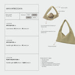 Borsa a spalla ANYA intrecciata - SAGE GREEN