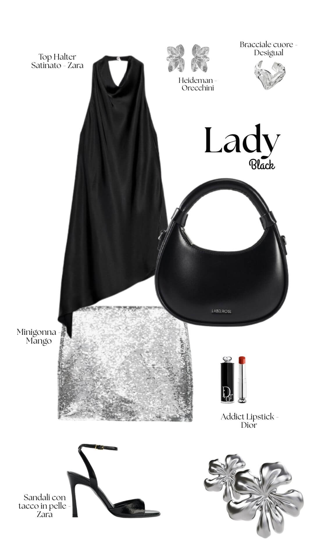 Mini bag a mano LADY - BLACK