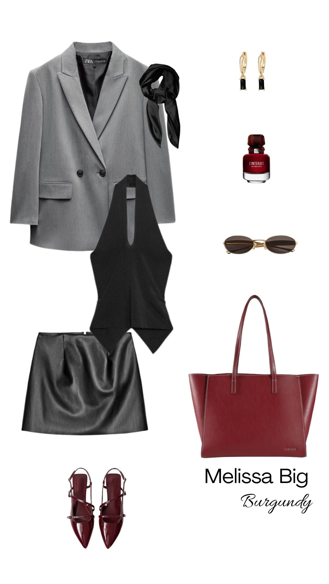 Borsa a spalla MELISSA BIG - BURGUNDY PREVENDITA