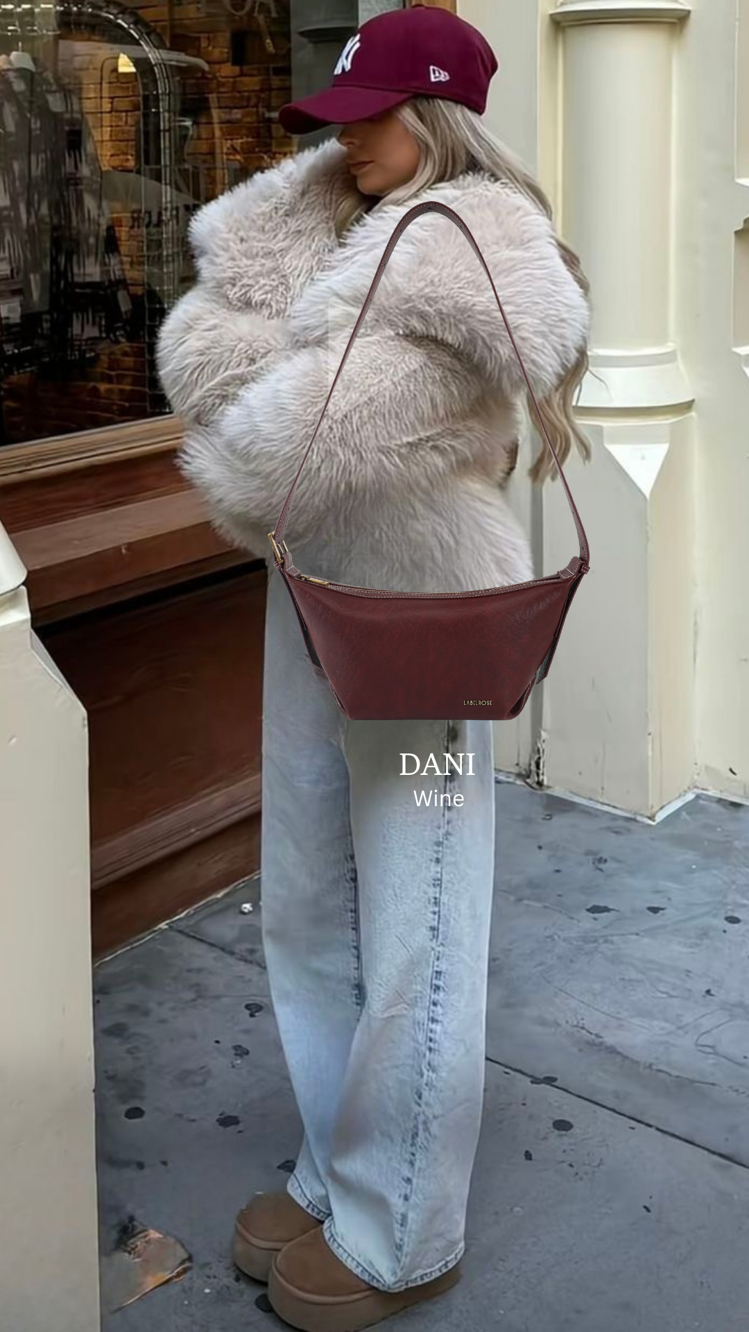 Borsa a spalla DANI- WINE - SENZA IMBALLAGGIO ORIGINALE