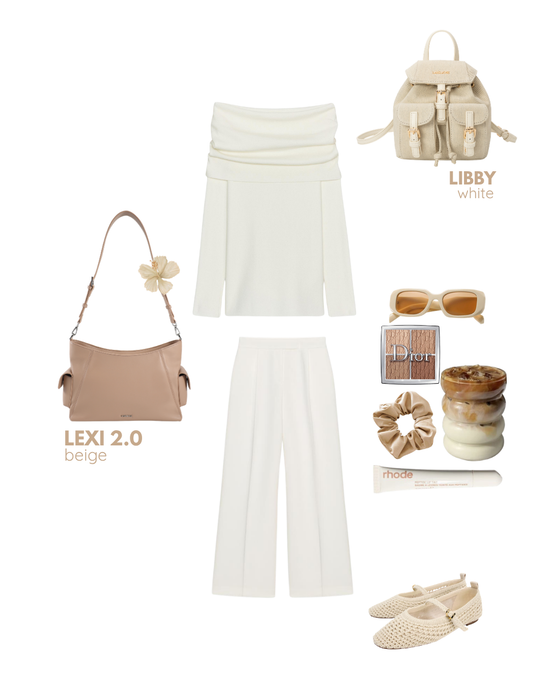 Borsa a tracolla LIBBY - CREAM