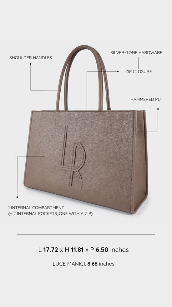 Borsa a spalla in similpelle FREYA - TAUPE