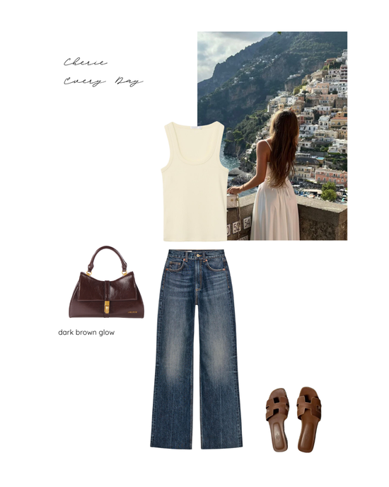 Borsa a mano CHERIE- DARK BROWN GLOW