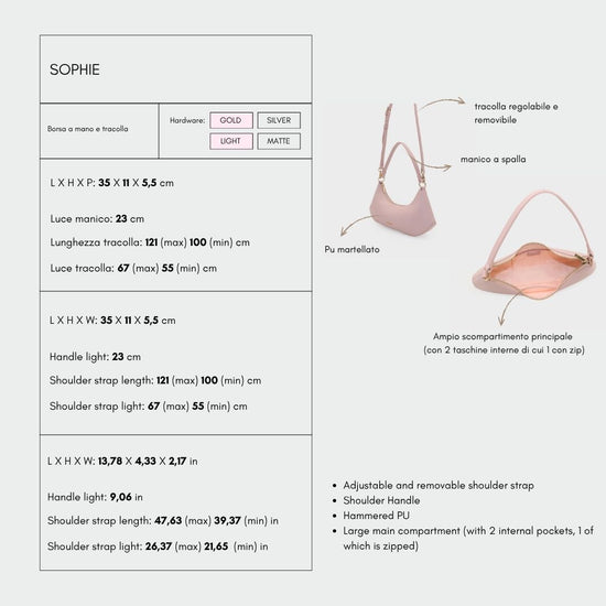 Borsa a spalla SOPHIE - STRAWBERRY