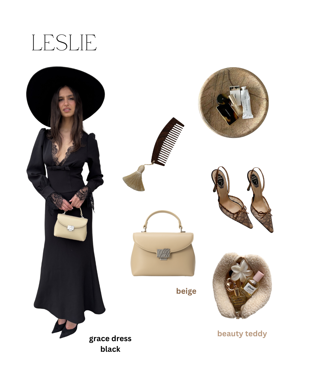 Borsa a mano LESLIE - BEIGE