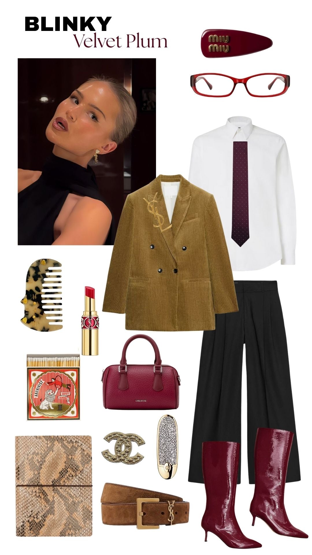 Borsa a mano BLINKY - VELVET PLUM