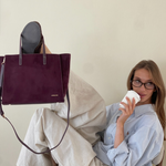 Borsa a mano MELISSA SIMILSUEDE - AUBERGINE