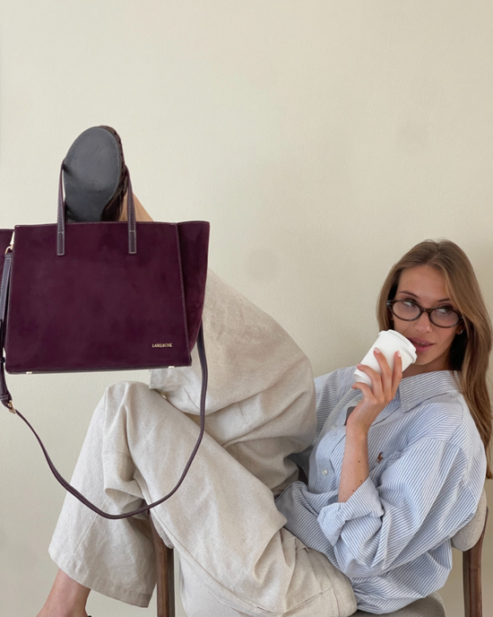 Borsa a mano MELISSA SIMILSUEDE - AUBERGINE