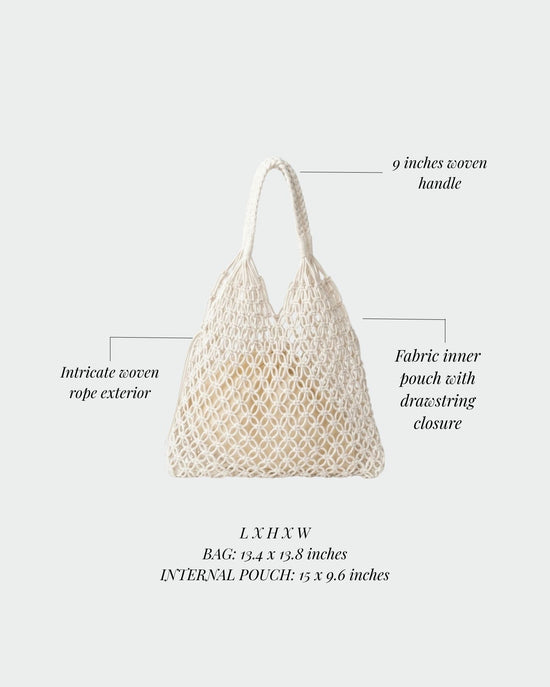 BREEZE Straw Bag - WHITE