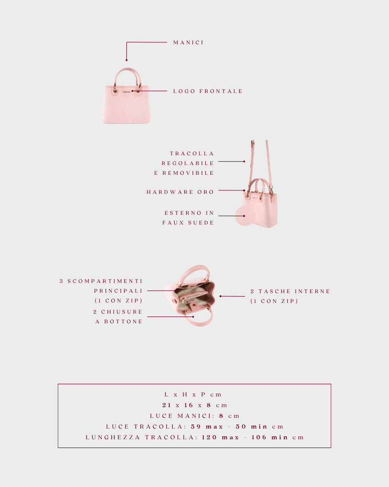 MARGOT SMALL Handbag 30.05 LE - POWDER PINK - PRESALE