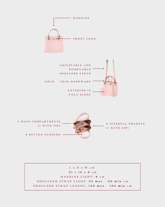 Borsa a mano MARGOT SMALL 30.05 LE - POWDER PINK - PREVENDITA