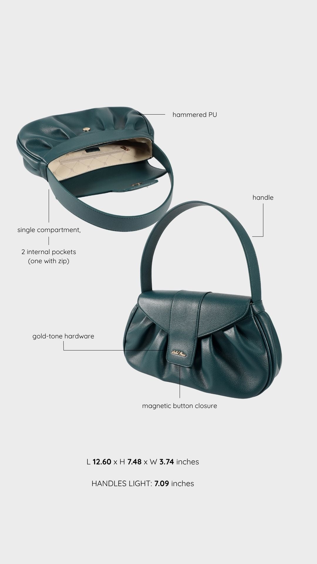 Borsa a mano MARIGOLD - TEAL