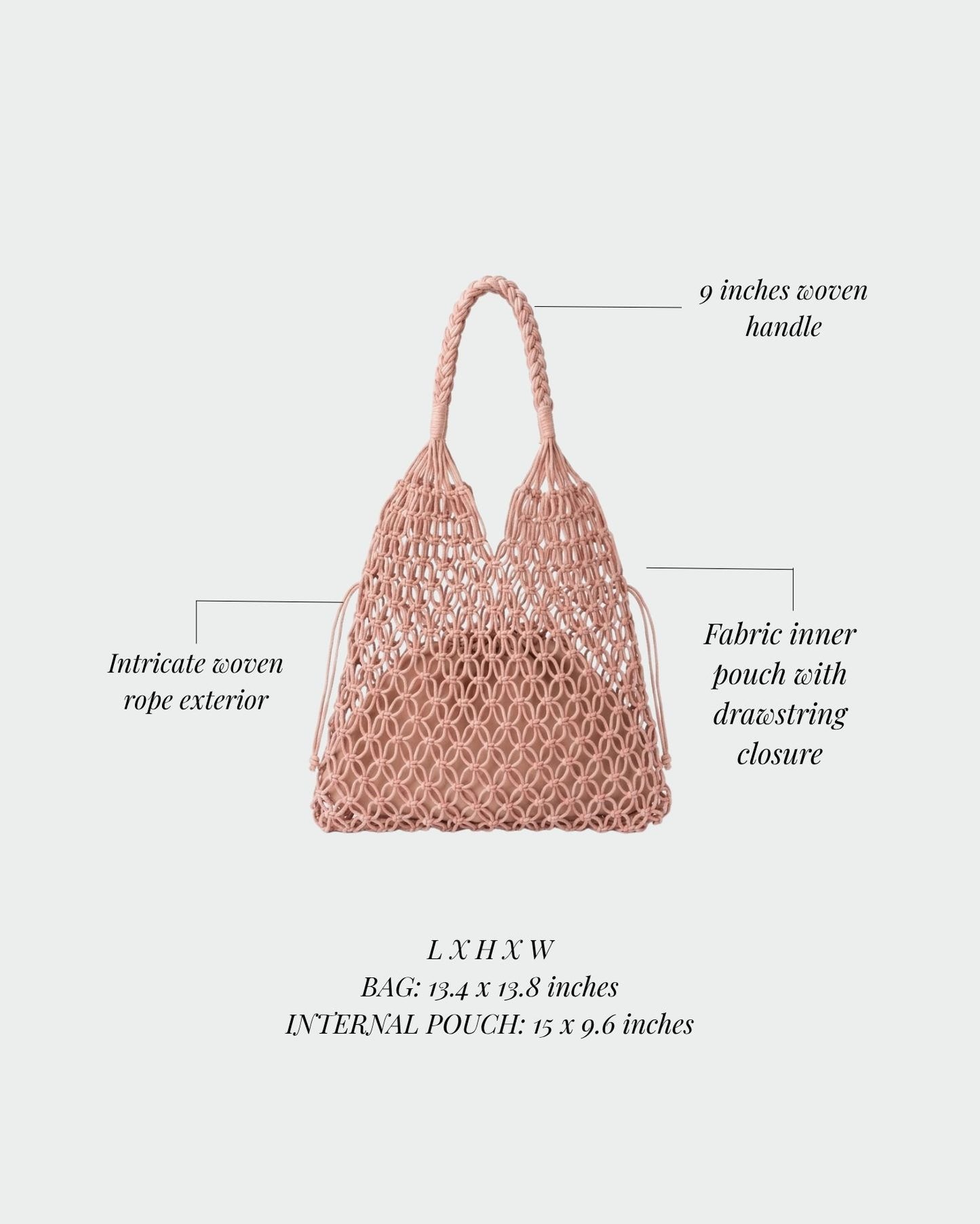 BREEZE Straw Bag - PINK