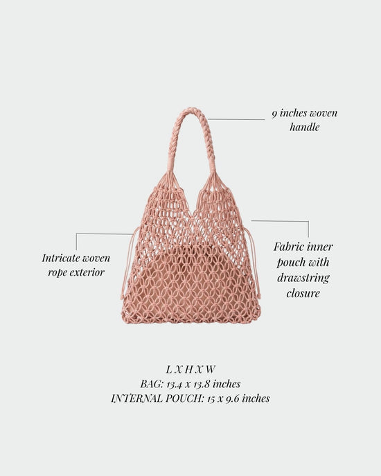 BREEZE Straw Bag - PINK