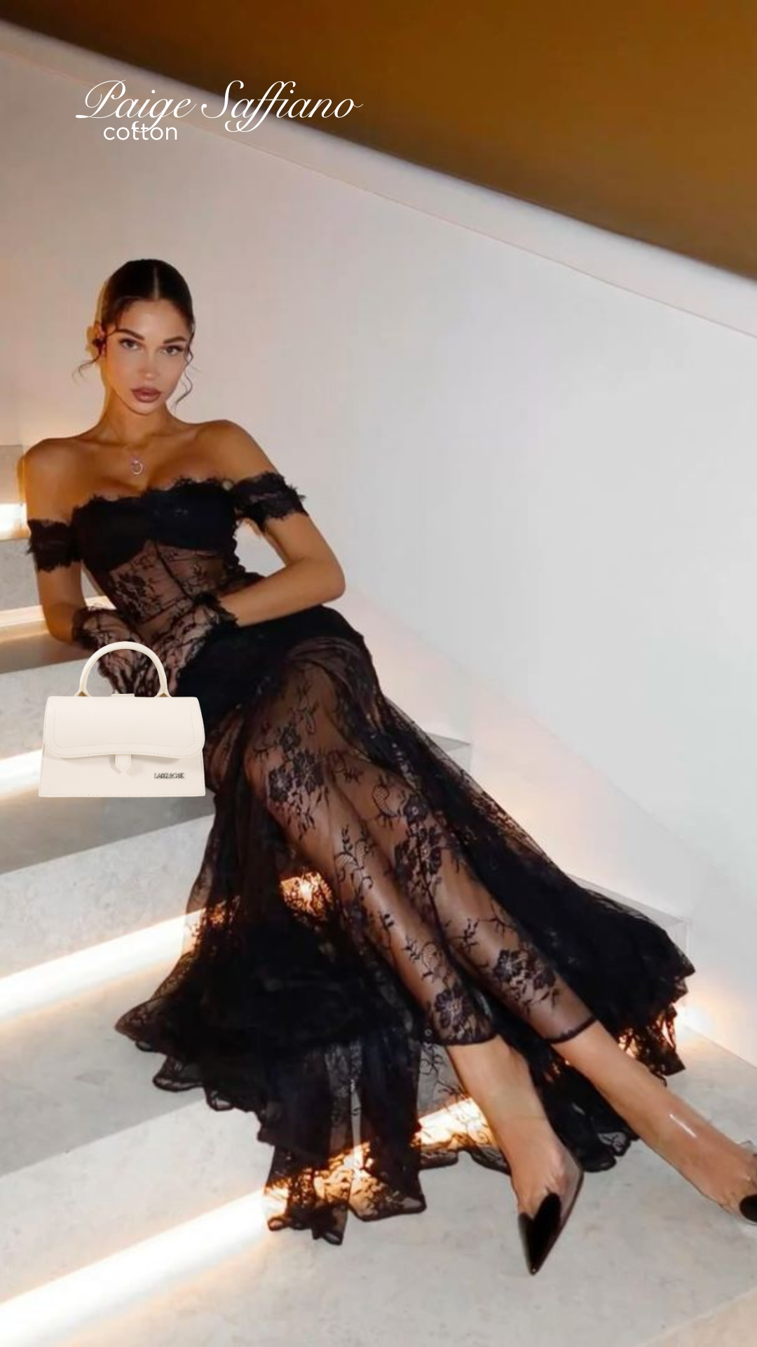 Borsa a mano PAIGE SAFFIANO - COTTON