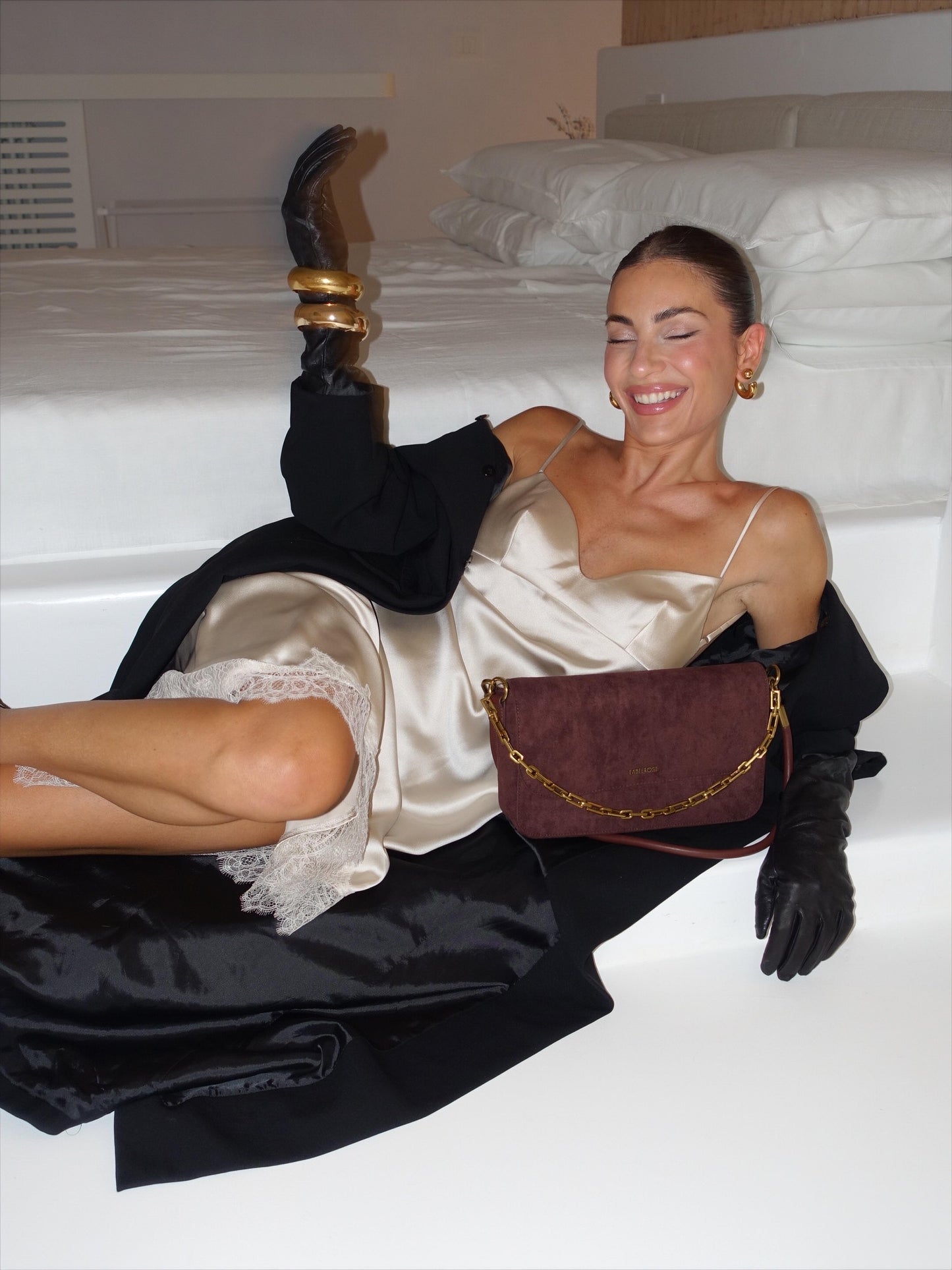 Borsa a spalla MELANY- MARRONE