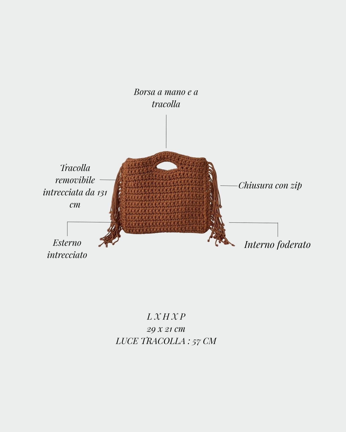 Borsa in tessuto COAST - TERRACOTTA
