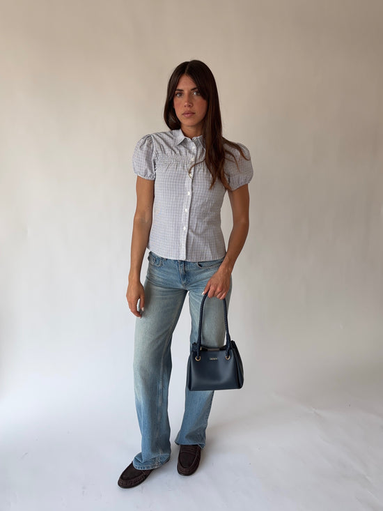Bolso de hombro CHERYL - AZUL VERDOSO