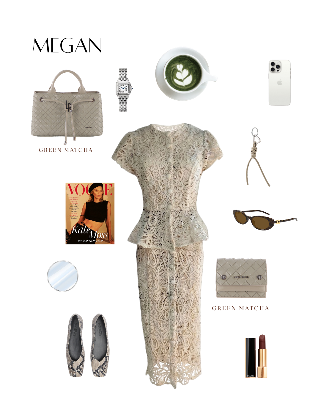 Portachiavi MEGAN - GREEN MATCHA
