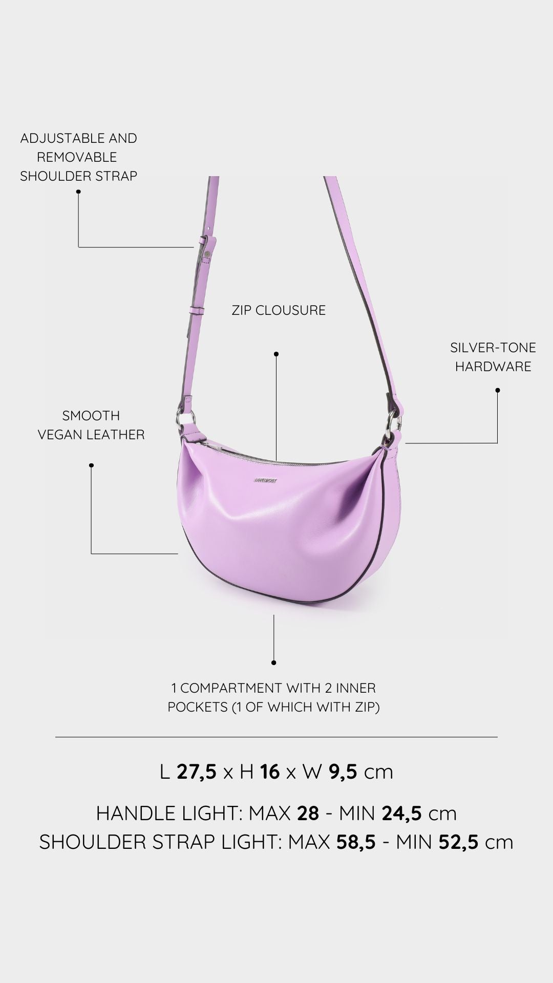 Borsa a spalla ARYA - LILAC