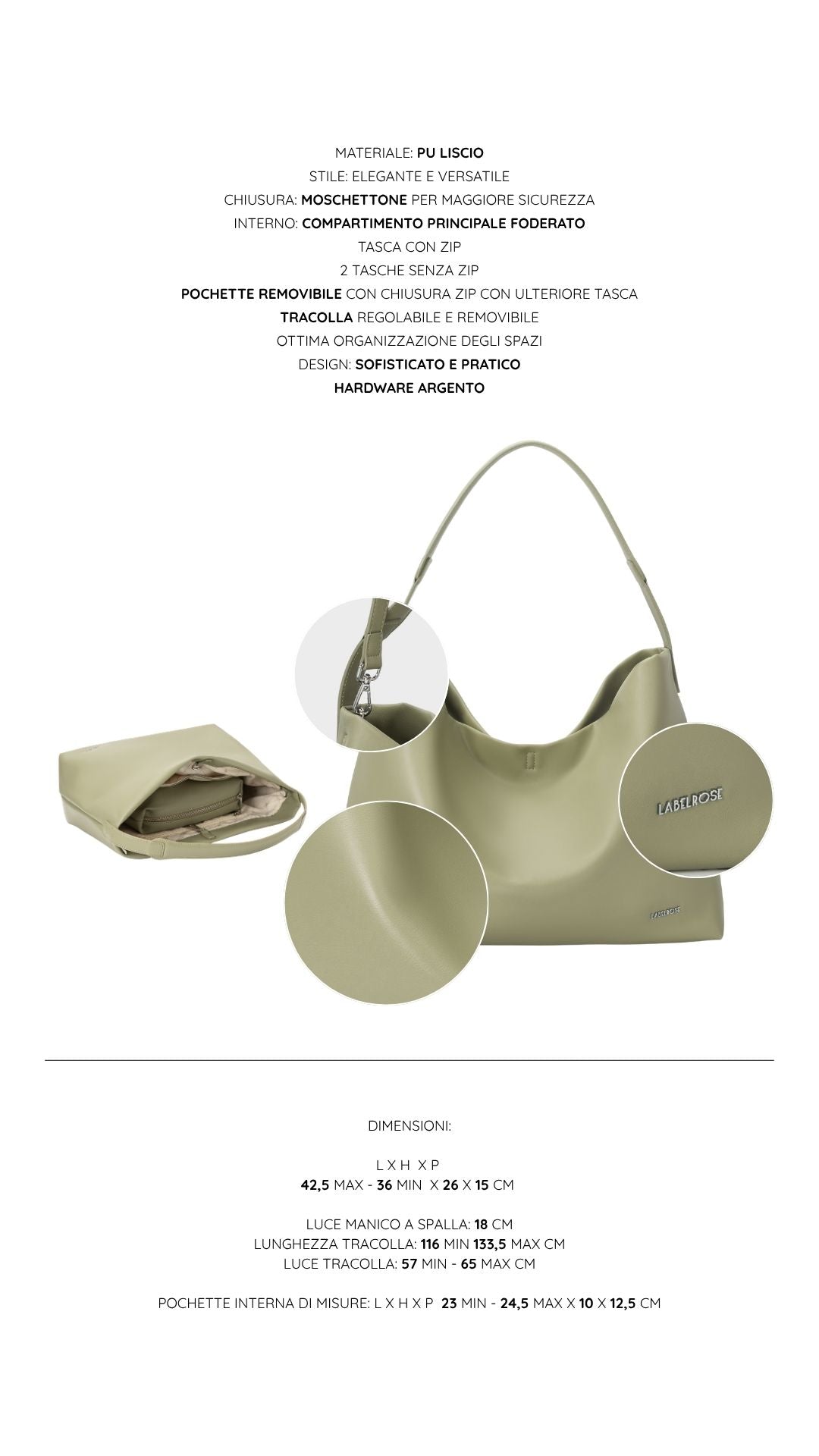 Shopper bag RUBY - GREEN