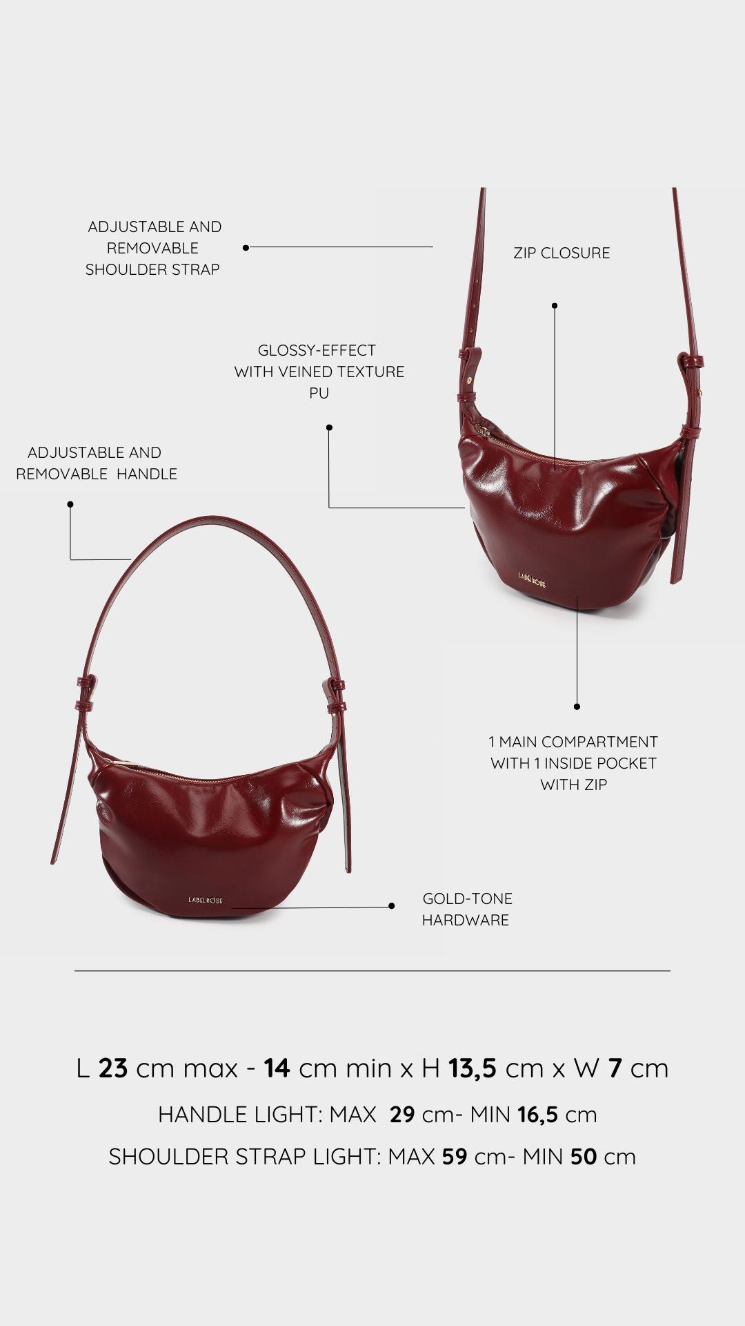Borsa a spalla PENNY - BORDEAUX