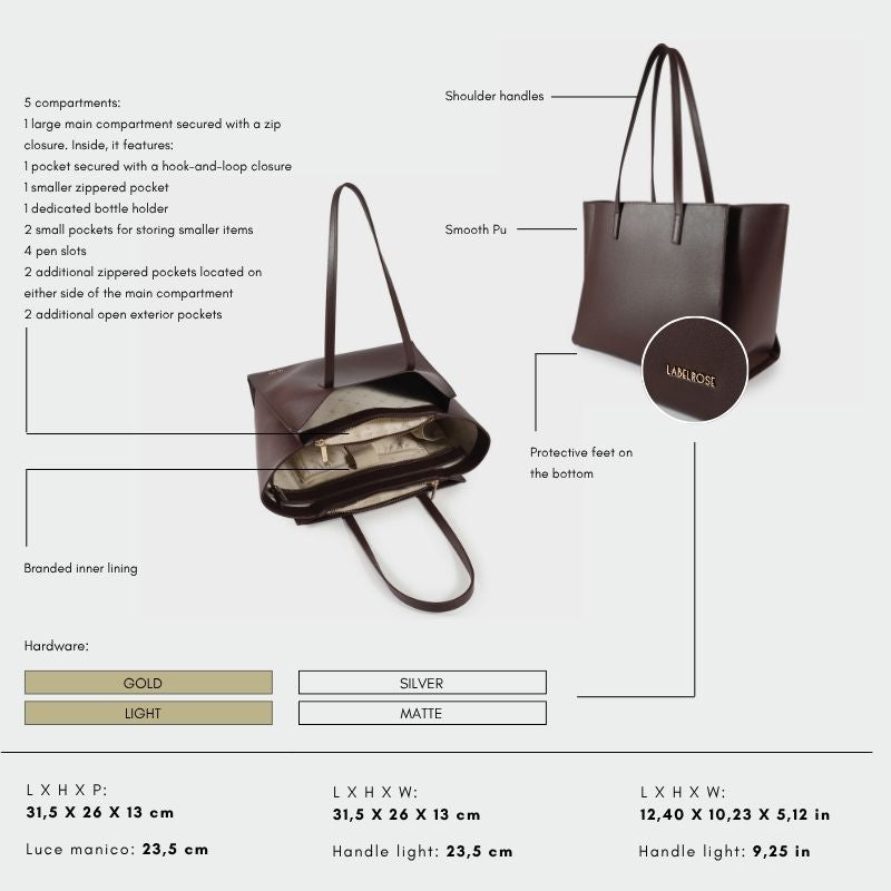 Shoulder bag MELISSA BIG - CHOCOLATE