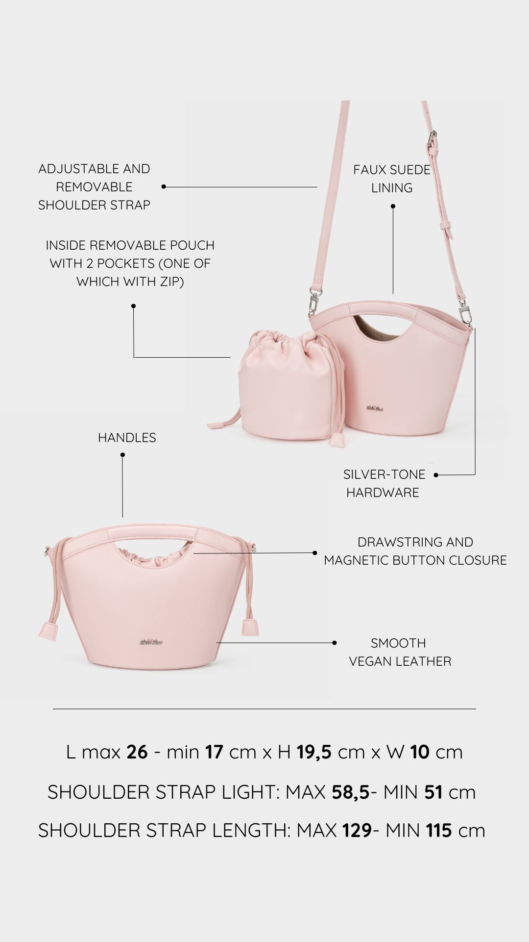 Handbag JOY - PINK