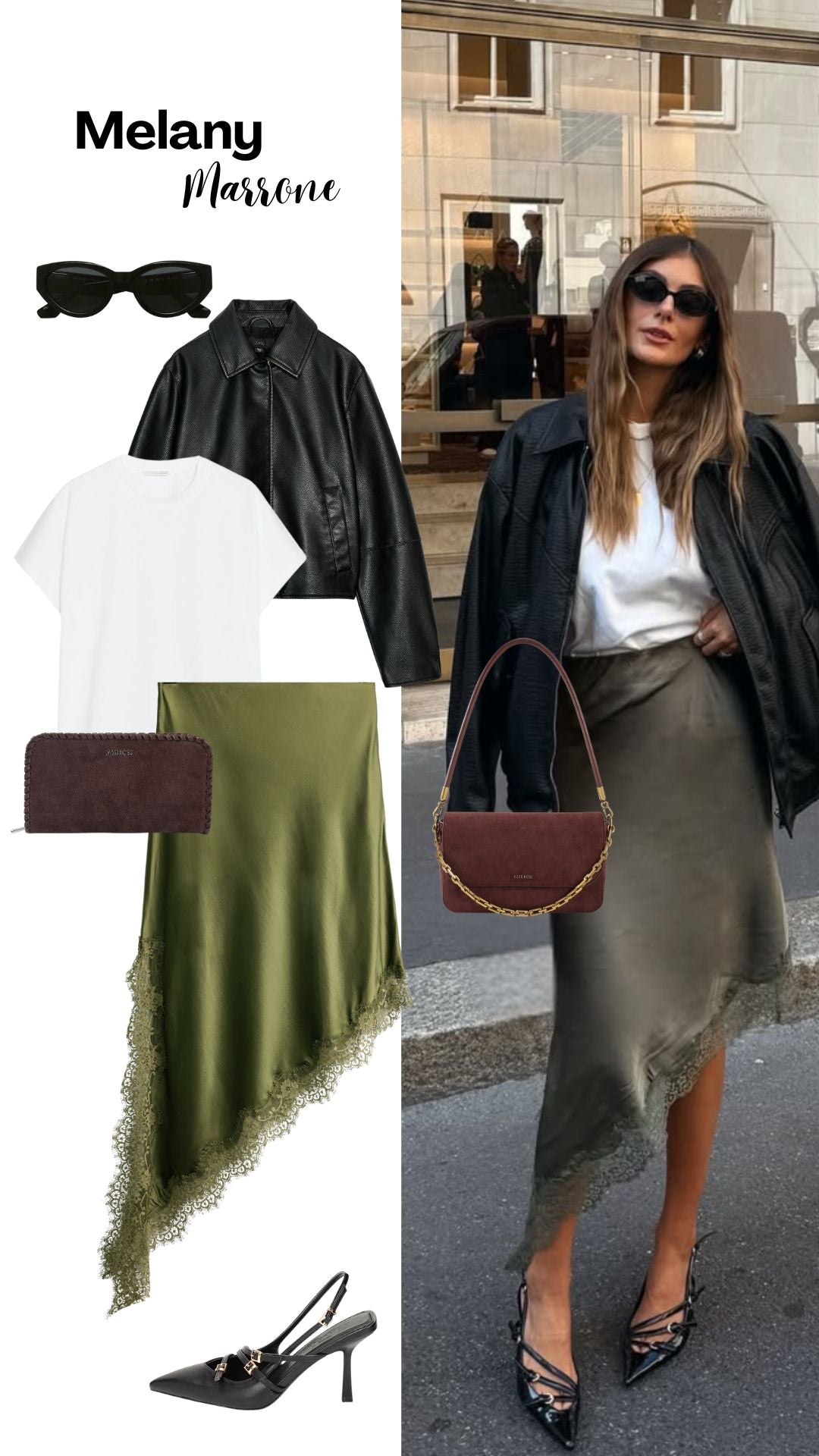 Borsa a spalla MELANY- MARRONE