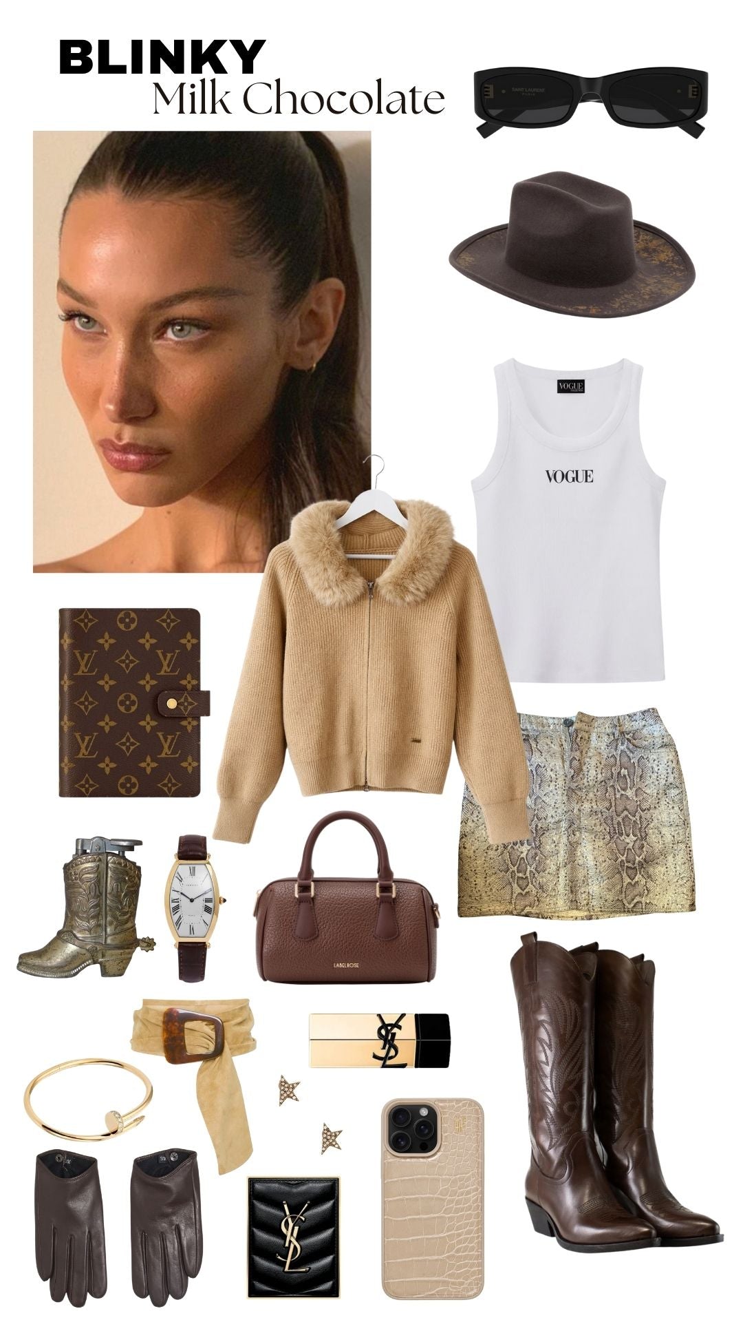 Borsa a mano BLINKY - MILK CHOCOLATE