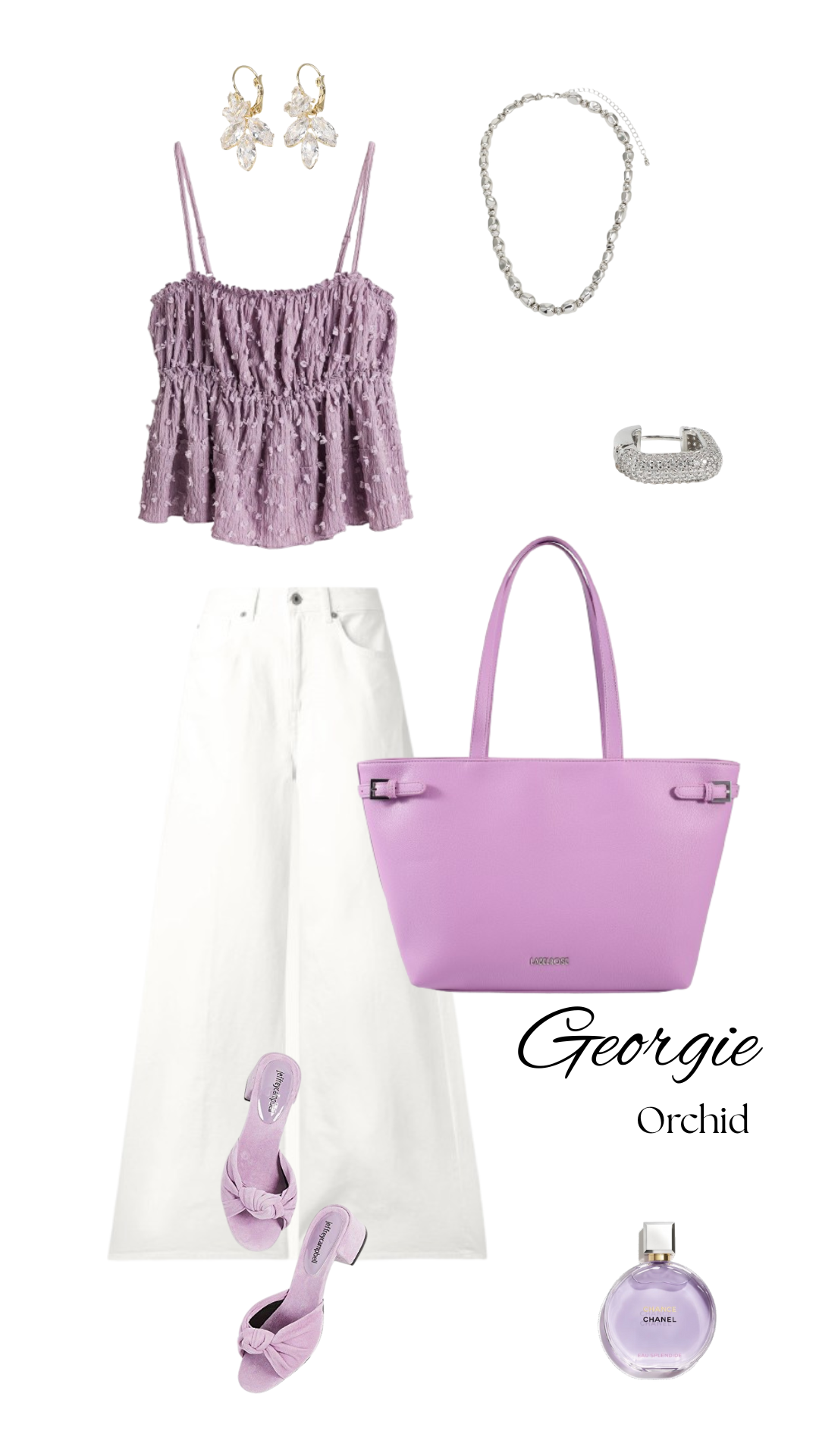 Borsa a spalla Georgie - ORCHID