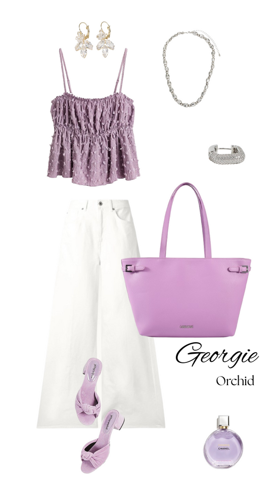 Borsa a spalla Georgie - ORCHID