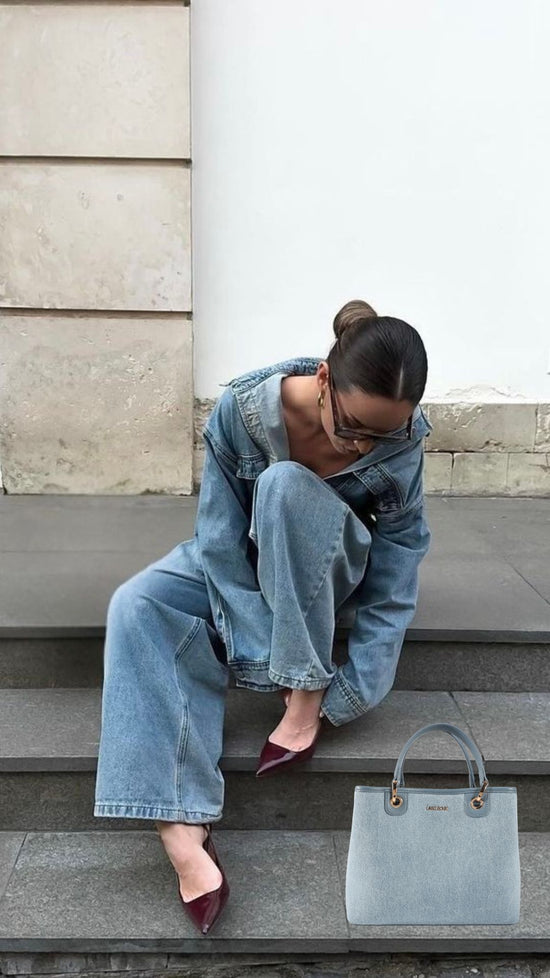 Bolso de mano MARGOT BIG DENIM LE - BLUE GRAY
