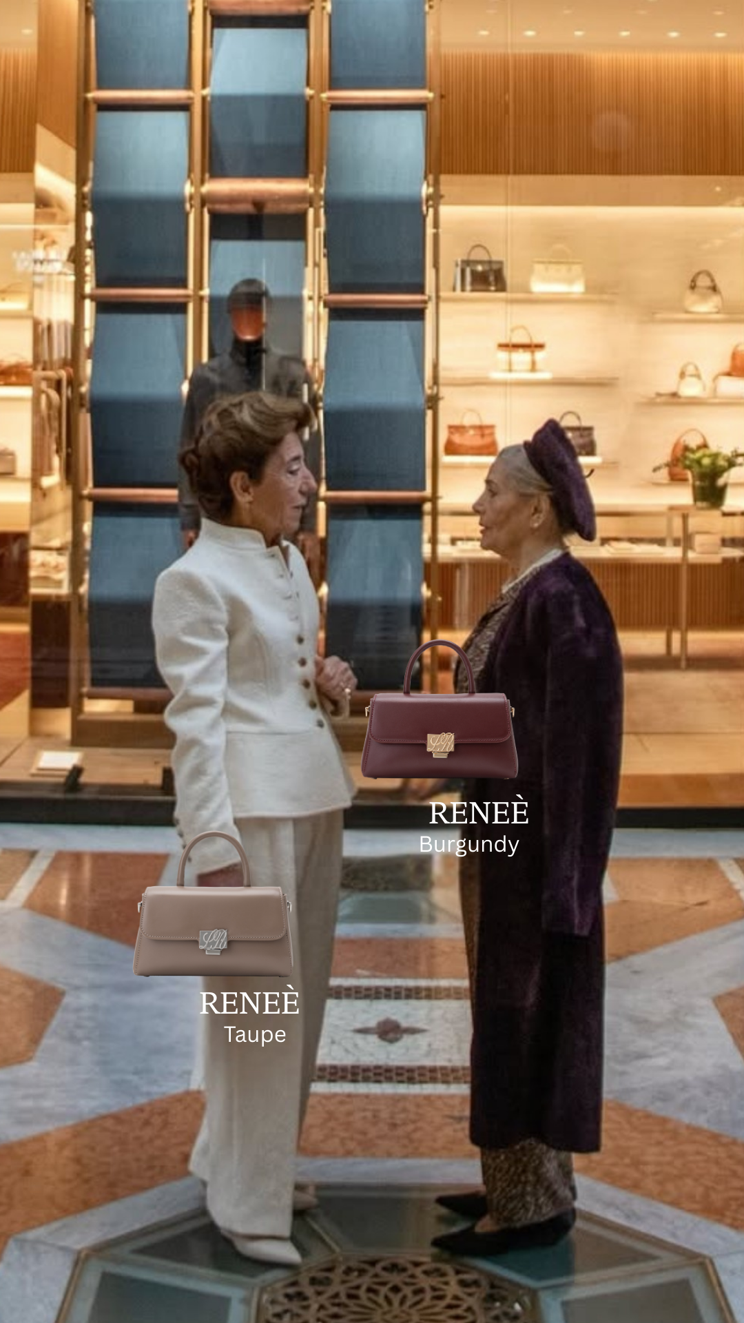 Borsa a mano RENEÉ- BURGUNDY