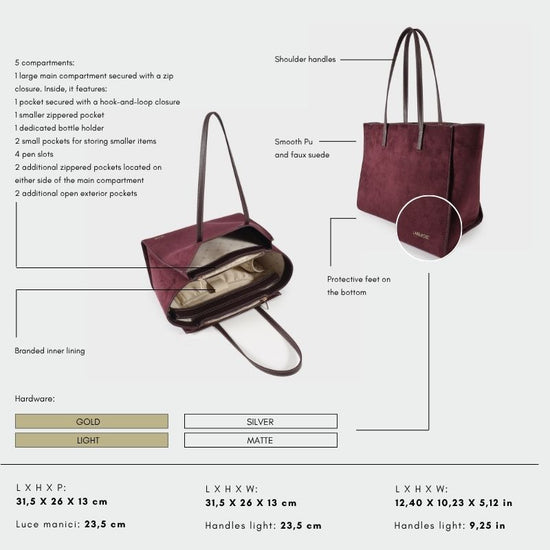 Borsa a spalla MELISSA BIG SMILSUEDE - AUBERGINE