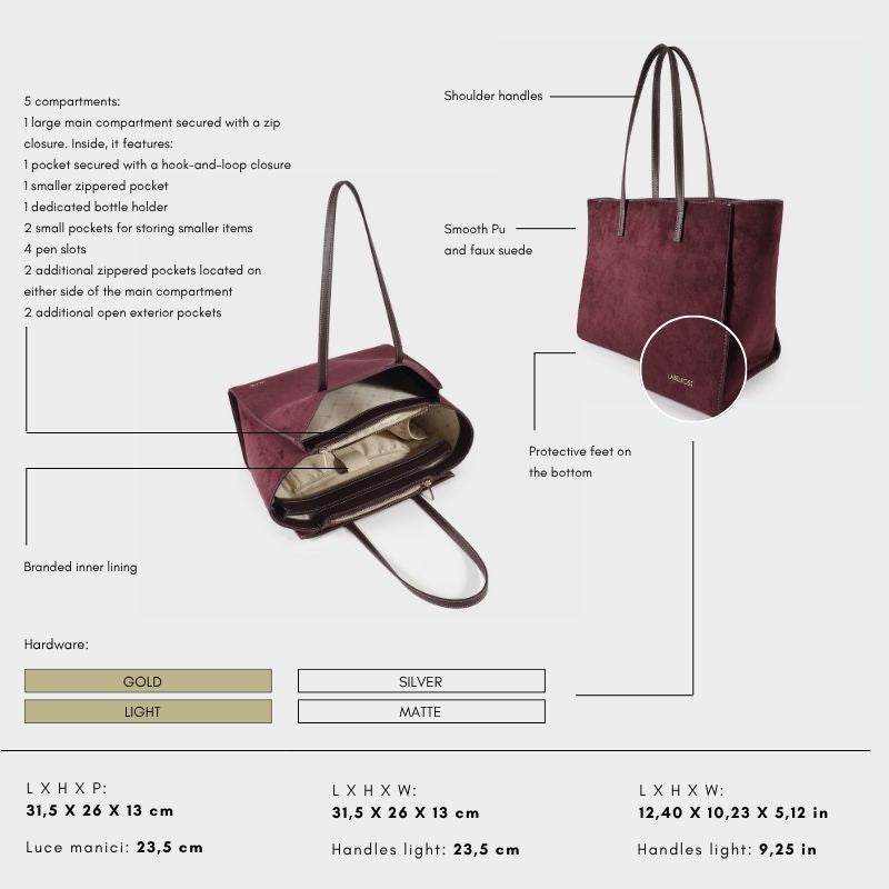 MELISSA BIG FAUX SUEDE Shoulder Bag - AUBERGINE