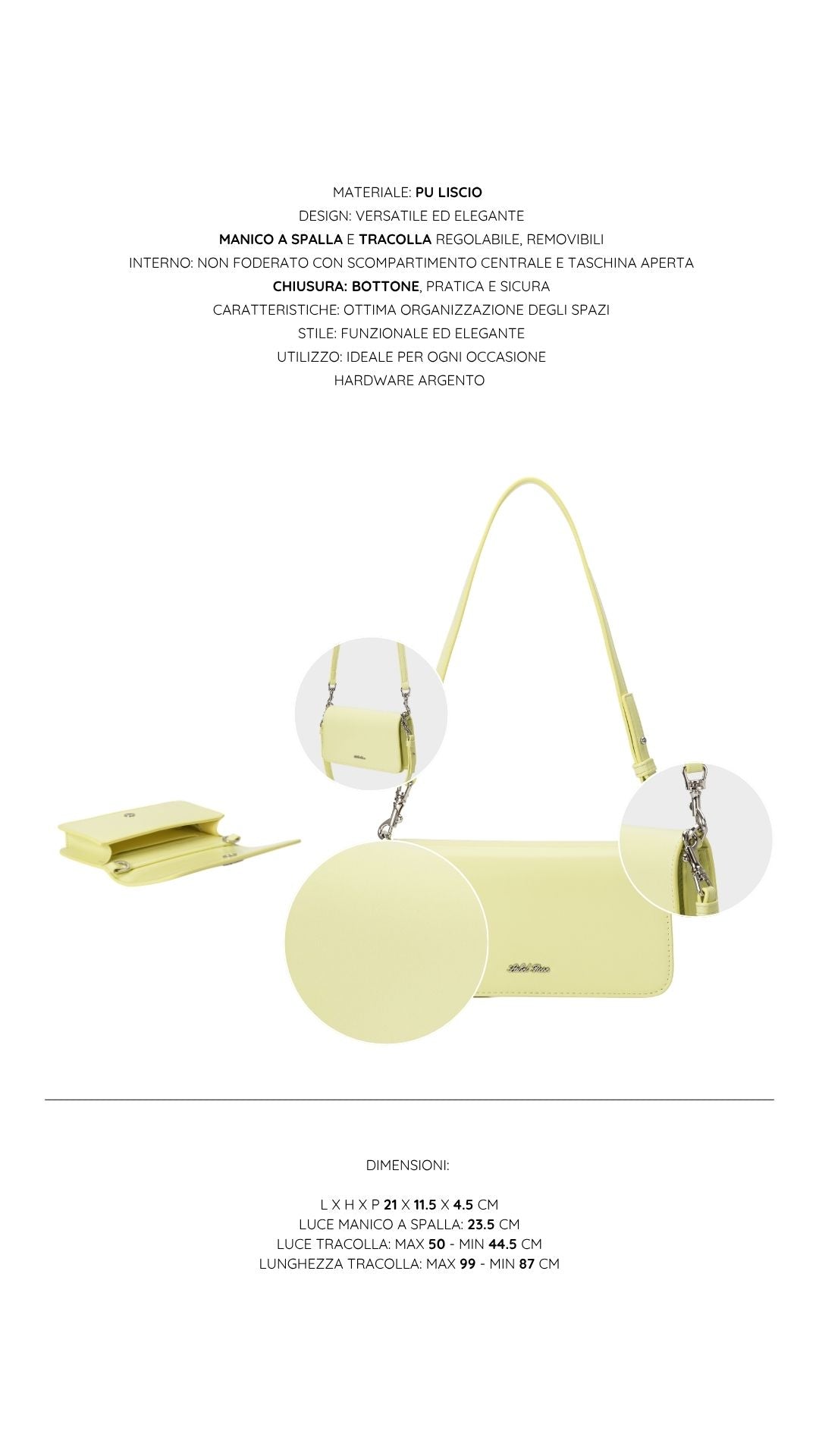 Borsa a spalla NICOLE - LIME