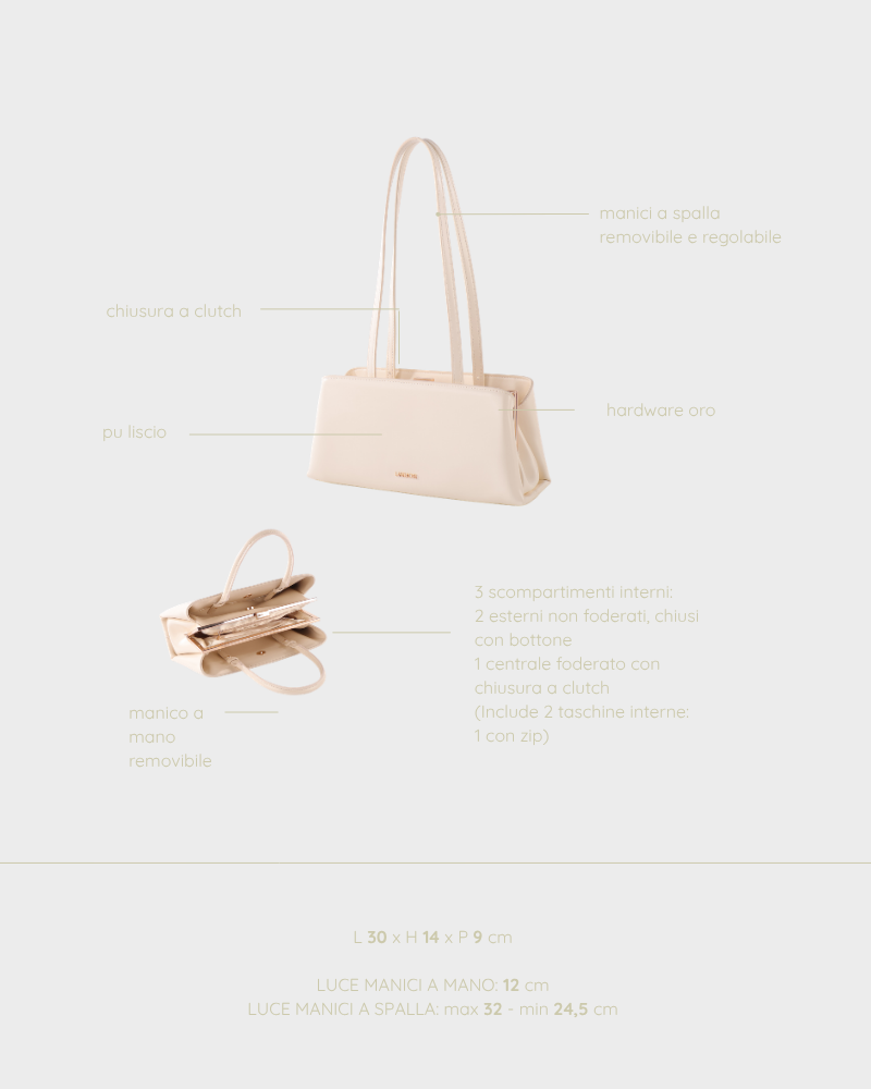 Borsa a mano PEARL- CREAM PEARL