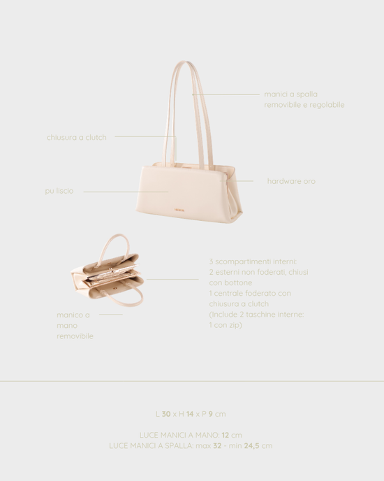 Borsa a mano PEARL- CREAM PEARL