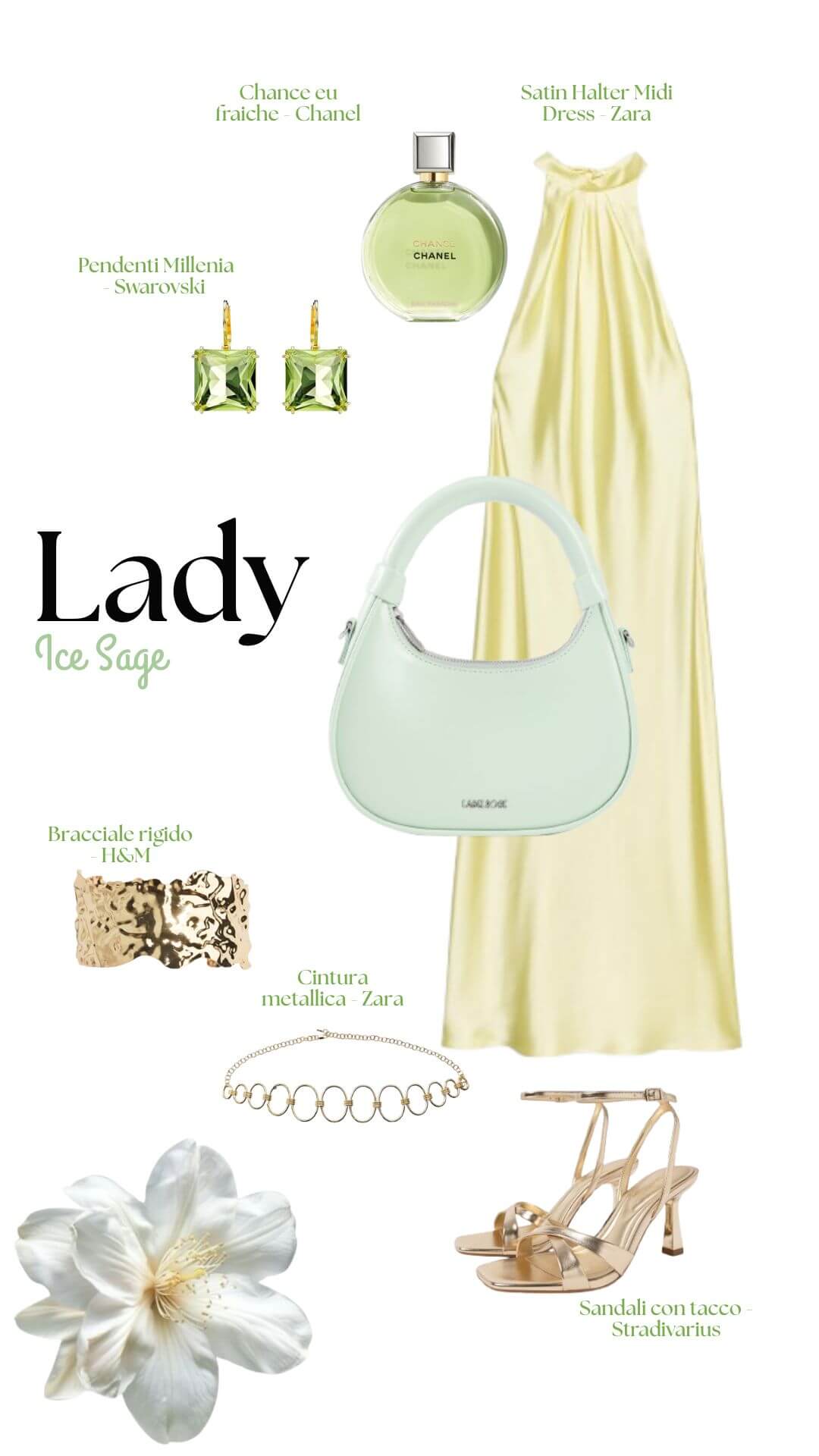 Mini bag a mano LADY - ICY SAGE
