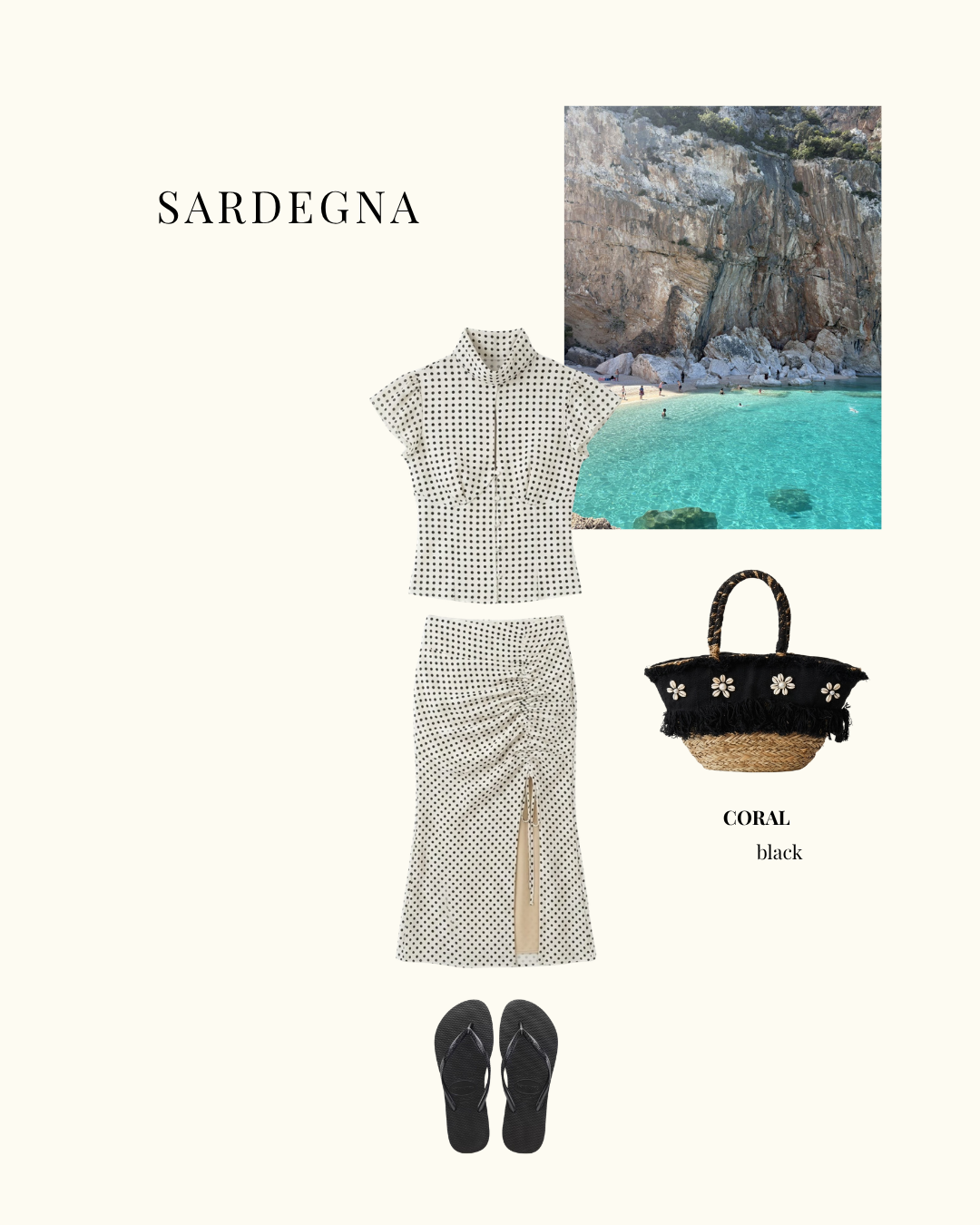 CORAL Straw Bag - BLACK