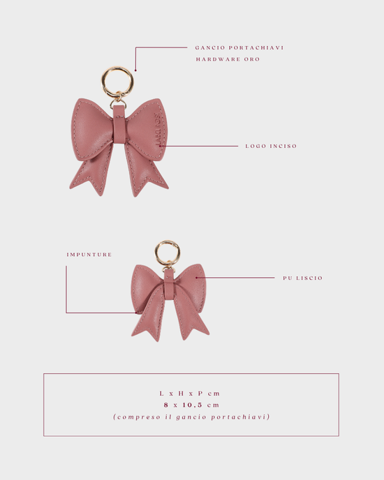 Portachiavi fiocco LR - VELVET PINK