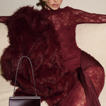 Borsa a spalla FLORA - BURGUNDY